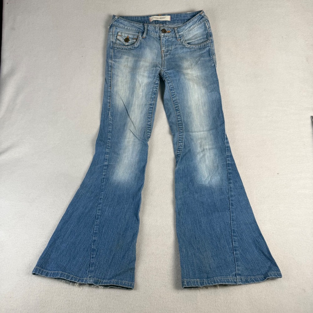 Vero Moda Women's Y2K Low Rise Flare Jeans Bell Bottoms 28